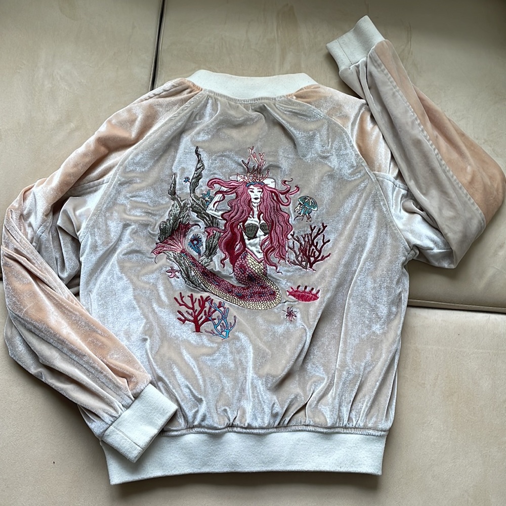 Artsy iridescent bomber Jacket